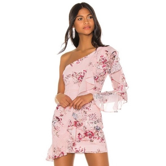 NWOT REVOLVE x Michael Costello Carter Dress in Pink Floral - Picture 2 of 8